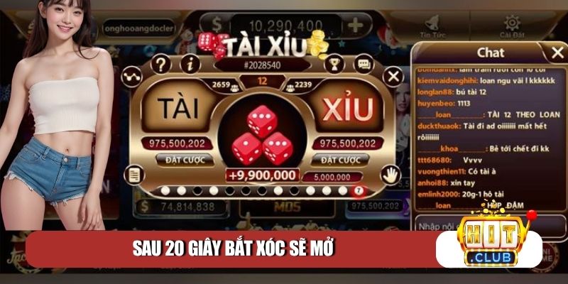 Sau 20 giây bắt xóc sẽ mở